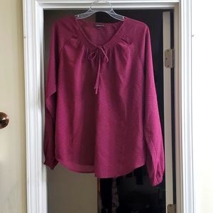 Burgundy dress blouse